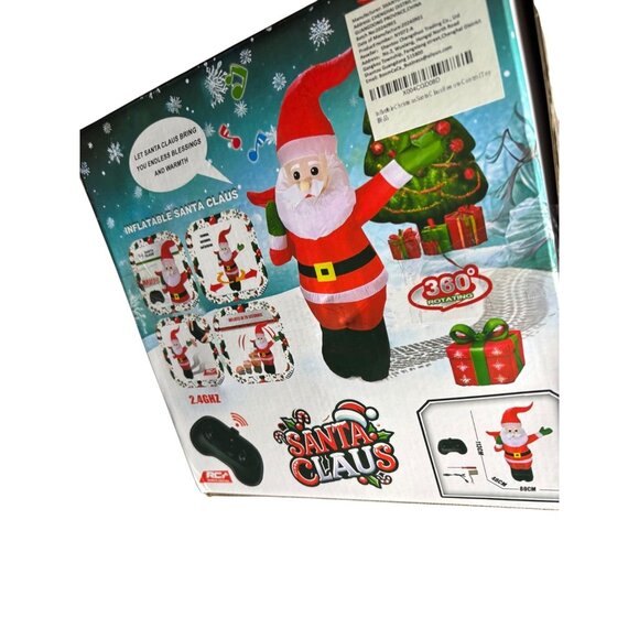 Inflatable Santa Claus With Remote Control 360° Rotation 2.4GHz For Indoor & Out - Picture 3 of 9